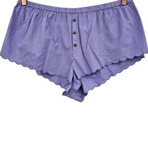 Anthropologie Womens L Scallop Micro Shorts in‎ Lavender NWT